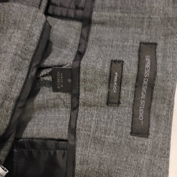 Express Design Studio Editor Womens Gray Wide Leg Bootcut Trousers Pants Size 6 - Picture 3 of 7